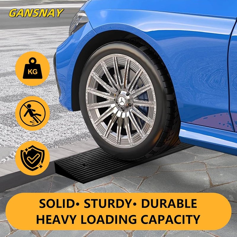 GANSNAY 1.6" Rise Rubber Ramp Threshold Ramps with Pre-Set Holes& Plugs, Longer Size 8000lbs Capacity, Non-Slip& Cuttable- for Doorways, Driveways, Warehouse, Patio, Shed- 1.6" Rise(39.3"×4.7") - Image 5